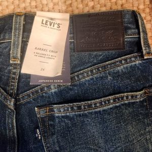 Levi's Made and Crafted LMC Women 26W Barrel crop Japanese Denim jeans